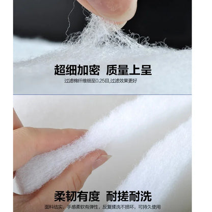 50cmx50cmx2.5cm Filtration Foam Aquarium Fish Tank Biochemical Filter White Sponge Pad Skimmer Long Use Time Sponge Supply Tank