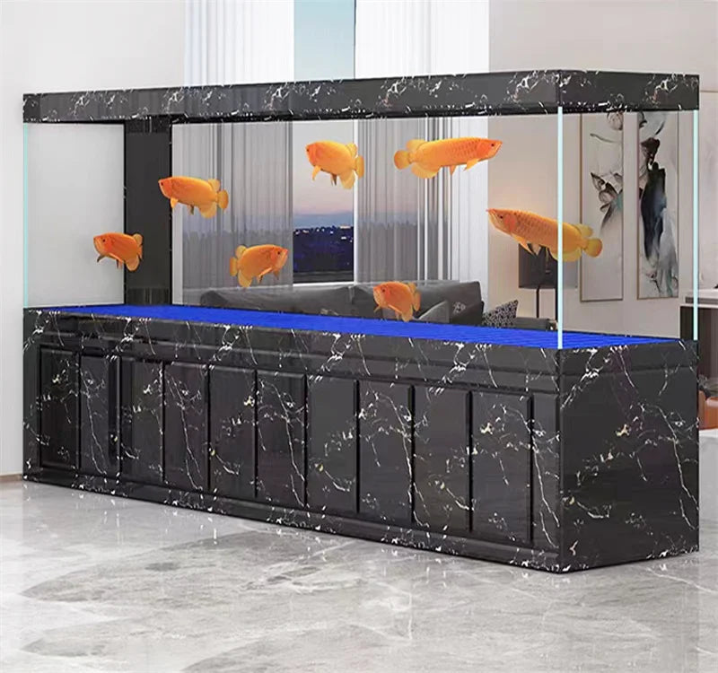 Wholesale Indoor Fish Custom Glass Aquarium Large Freshwater And Saltwater Fish Tank Full Set Frameless Fish Tank