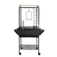 Parrot Play Stand With Ladders & Toy Hooks - Black 26"x25"x56"