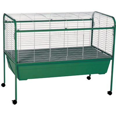 Deluxe Rabbit Cage and Stand - Green 40"x39.5"x23"