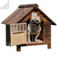 Outdoor Kennel Warm Small Stable Puppy Dog Pet Nest Bed Corgi Waterproof Cover Wooden House Solid Wood Golden Retriever
