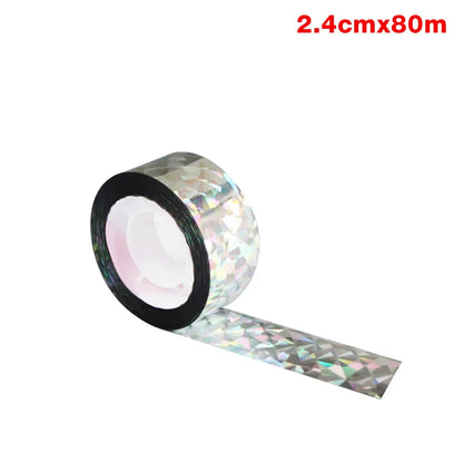 80M 50M Anti Bird Tape Flashing Reflective Bird Repellent Scare Tape Pigeons Crow Keep Away Double-sided Bird Repeller Ribbon