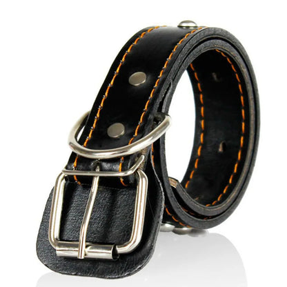 Unisex Studded Dog Collar Adjustable PU Leather Collars for Medium and Large Dogs Pet Necklace for Doberman Big Dogs Products