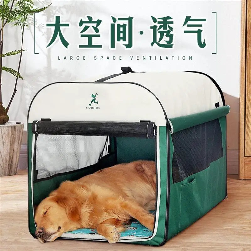 Kennel winter warm winter dog house closed dog house indoor foldable pet car tent dog cage