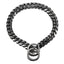 Stainless Steel Dog Chain Collar, Rose Gold Pet Necklace, Strong P Chain Choker for Small and Big Dogs, 15mm Width