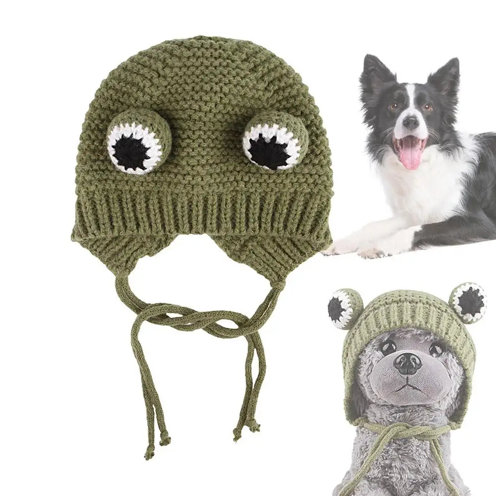Dog Beanie Hat Windproof Medium Dog Warm Hat With Dreadlocks Dog Apparel For Outdoor Exercising Sleeping Walking Jogging