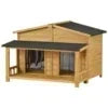 Outdoor Dog House with Balcony Four Seasons Universal Large Space Rainproof Sunproof Detachable Pet Villa Suitable