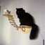 Cat Tree Tower Cat Climbing Shelf Wall Mounted Steps Curved Cat Bed Widen Access Corner Perches Hammock For Sleep Pet Furniture