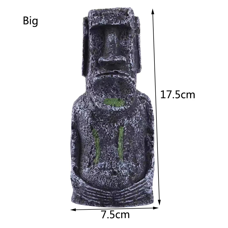 1Pcs Resin Aquarium Decoration Fish Tank Ancient Antique Roman Statue Ornament Acuario Rocks for Aquarium Fish Decor Reptile Box