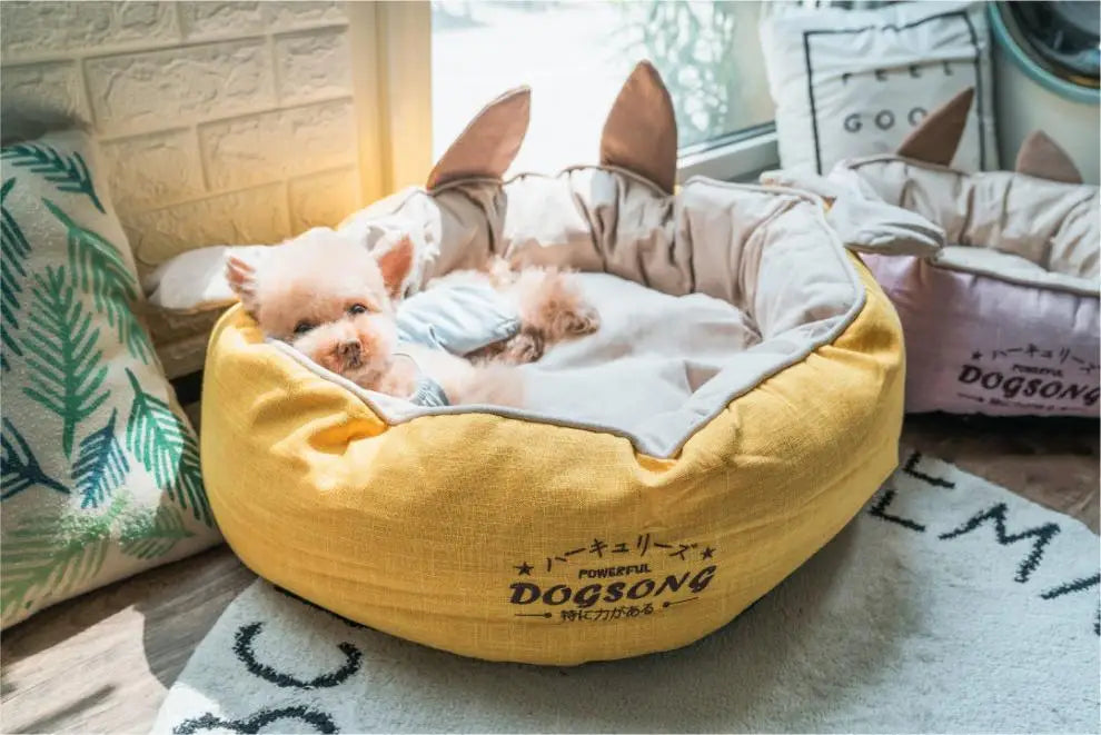 nk0 rabbit ear kennel keeps warm in winter removable and washable teddy cat litter pet dog supplies thermal supplies pet litter