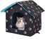 Waterproof Cat House for Outdoors Rainproof Dog House Cat House Villa Tent Collapsible Pet Shelter Foldable Pet House for Dogs