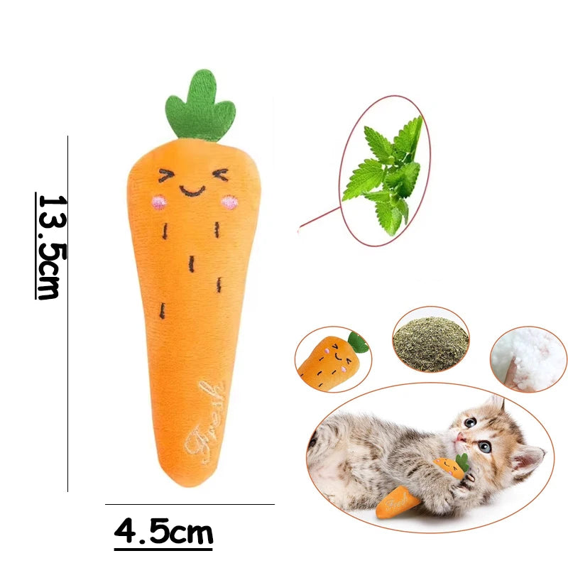 Cats Toy with Catnip Plush Cat Toys for Kitten Teeth Grinding Thumb Pillow Chewing Toy Claws Thumb Bite Pet Accessories