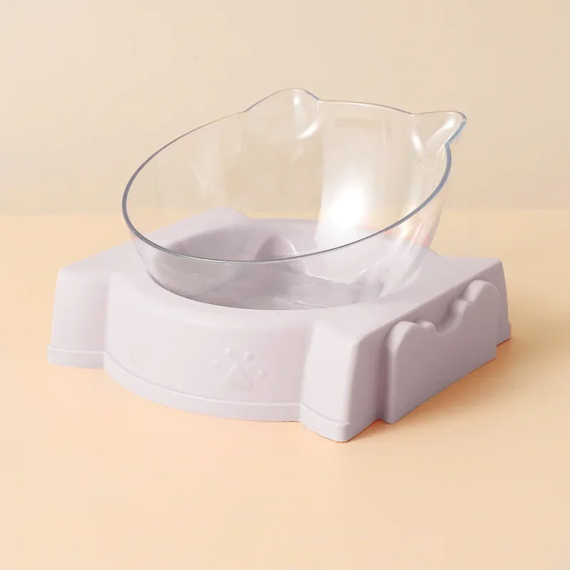 Pet Cat Food Bowl Automatic Feeder All-in-One Splice Dog Cat Food Bowl and Drinking Fountain Drinking Raised Standing Dish Bowl