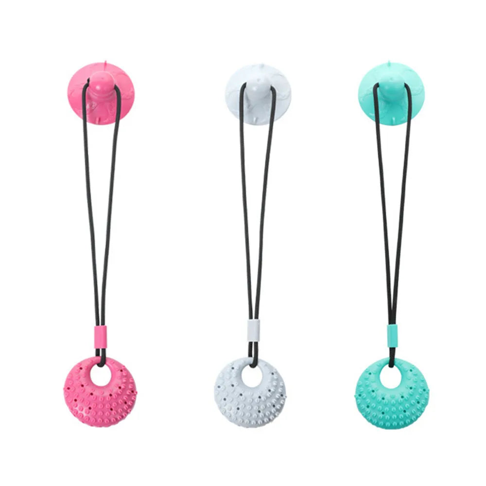 Dog Chew Toy with Suction Cup for Aggressive Chewer Puppy Training Treats Food Dispensing Toothbrush Pet Dog Teeth Cleaning Toys
