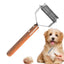 Pet Hair Comb Pet Hair Remover Cats Grooming Comb Non-Slip Pet Hair Comb with Wooden Handle and Comfortable Grip for Home Pet