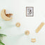 Wall Mounted Cat Hammock Moon Shaped Wooden Ladder Scratching Post Wall Pet Furniture for Cat Playing and Sleeping