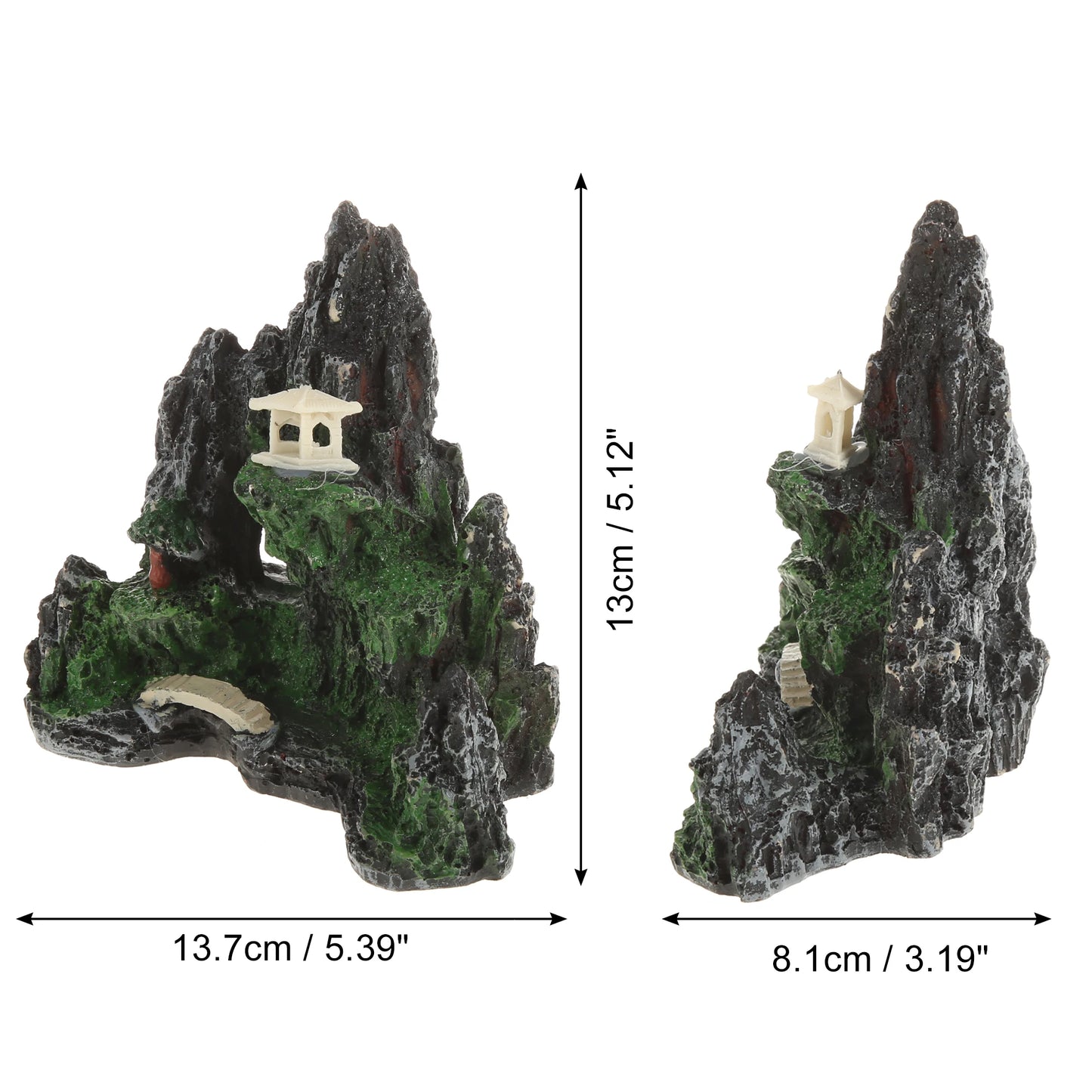 UXCELL Artificial Resin Rockery Fish Tank Landscape Aquarium Decor Mountain Hiding Cave Pet Supplies Ornament Accessories