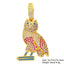 Juya 18K Real Gold Plated Cubic Zircon Bear Lion Bird Tiger Panther Head Leopard Charms For DIY Pendant Necklace Bracelet Making