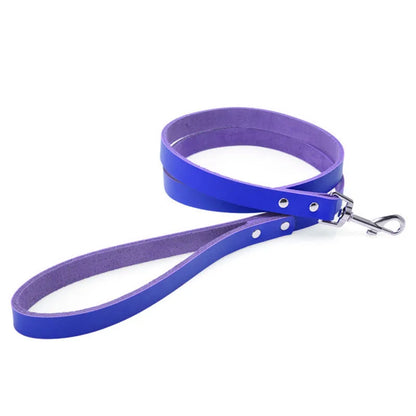 Adjustable Dog Collars Genuine Leather Pet Dog Collar Leash Lead For Small Medium Large Dogs Bulldog Pugs Beagle Dogs Supplies