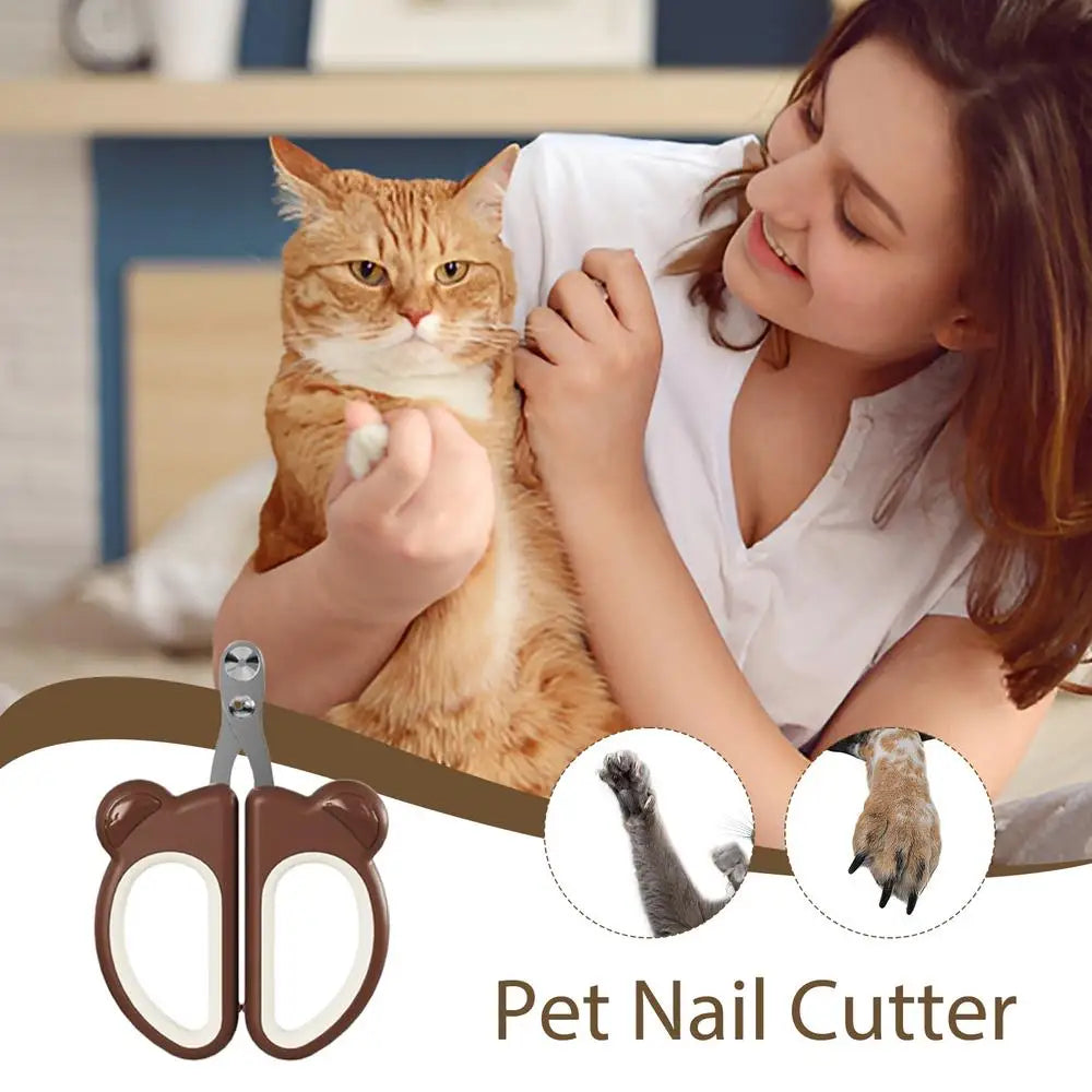 Pet Nail Clippers Sturdy Non-slip Handles Cat Claw Trimmer Puppy Toenail Cutter Professional Anti-Slip Safe Pet Detailing Tool