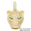 Juya 18K Real Gold Plated Cubic Zircon Bear Lion Bird Tiger Panther Head Leopard Charms For DIY Pendant Necklace Bracelet Making