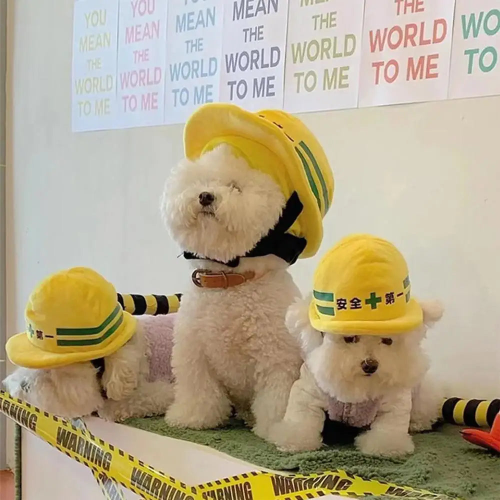 Hats For Dogs Dog Puppy Cat Engineering Hat Adjustable Breathable Outdoor Sports & Engineer Hats Sun Protection For Festival