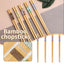 Green And Healthy Natural Bamboo Chopsticks 5 Pairs New Home Use Mildew-proof And High Temperature Resistant Environmentally
