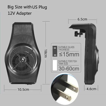 1Pcs Aquarium Fish Tank Cooling Fan System Chiller Control Reduce Water Temperature Fan Set Cooler Aquarium cooling fans