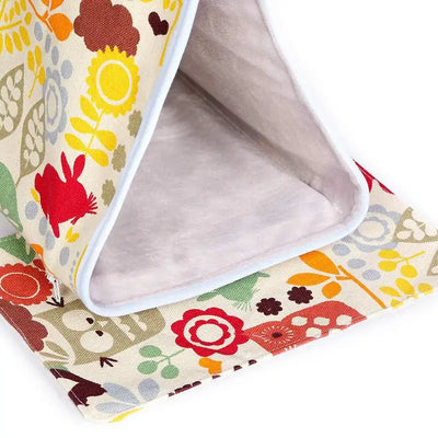 Pet Bird Nest Hammock Peony Parrot Small Hammock Bird Nest Winter Warm Thick Triangle Bird Hanging Tent Snuggle Hut