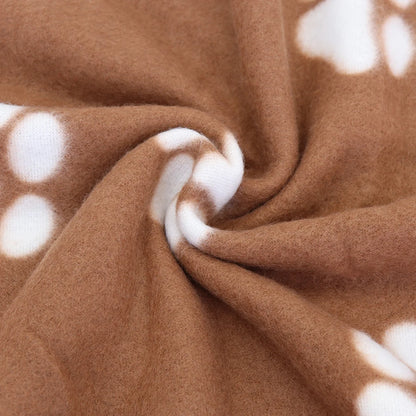 Pet Blanket Super Soft Dog Blanket with Cute Paw Print Warm Puppy Blanket Mat Bed Cover for Large Dogs Kitten Cat Small Animals