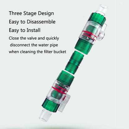 Aquarium Water Control Valve Hose Double Tap Quick Release Connector Fish Tank Filter Barrel Replace Connector acuarios 12/16mm