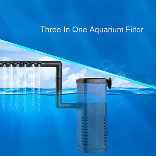 4W Mini Submersible Aquarium Filter Fish Tank Internal Filter Pump Water Flow Circulation Add Oxygen For Fish Turtle Tank Supply