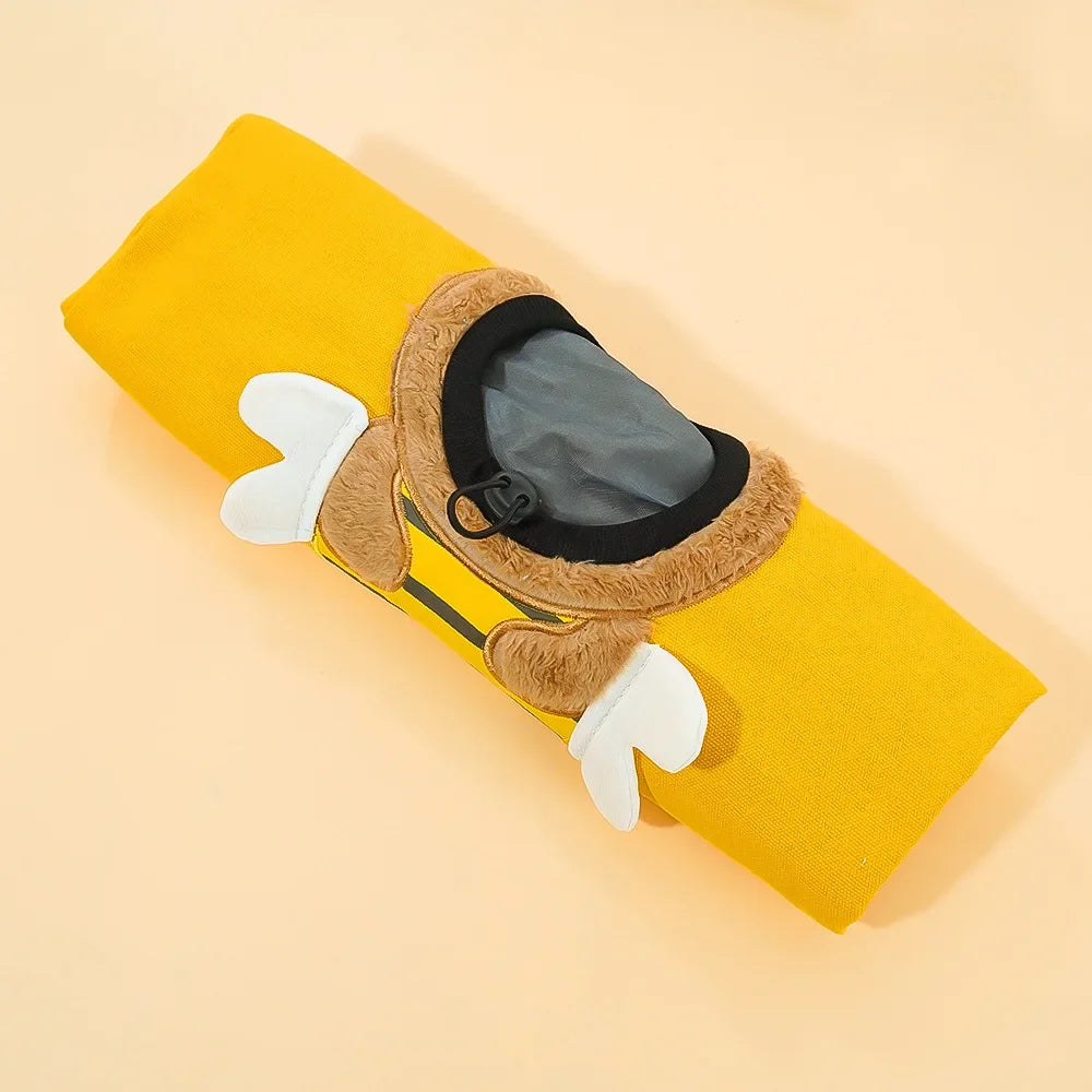 Pet Canvas Shoulder Bag Bee Rabbit Dinosaur Shape Cute Cat Carrier Portable Shoulder Carrying Bag Chest Cat Bag Outdoor Cat Tote