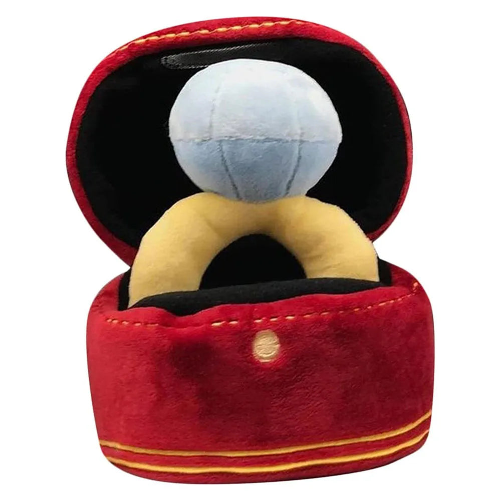 Creative Ring Box Plush Toy Love Diamond Ring Case Stuffed Pet Chew Toy Sounds Puppies Kids Cute Soft Dog Bitter Interested Toys