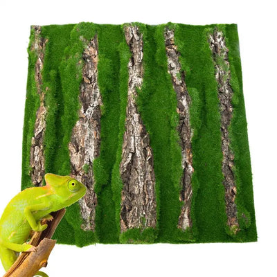Reptile Cork Terrarium Background Lizard Habitat Decorations Bark Backdrop Reptile Habitat Decor With Artificial Moss for Gecko
