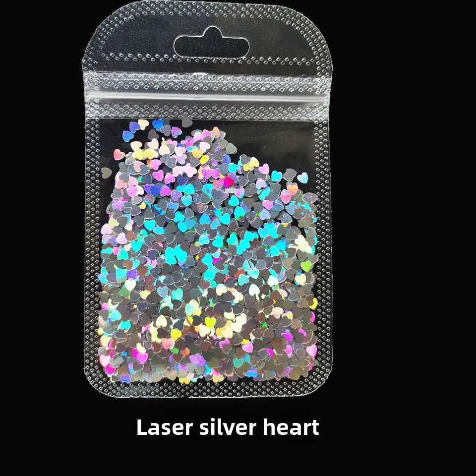 Cross-border Supply 10G BaG Laser Sequins Laser Four-pointed Star Butterfly Star DIY Crystal Glue Material