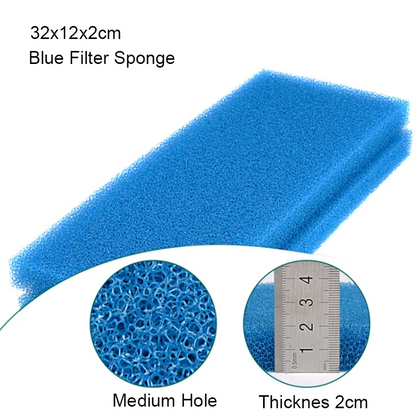 Black, Blue, Yellow 32cmx12cmx2cm Filtration Foam Aquarium Fish Tank Biochemical Filter Sponge Pad Skimmer Sponges Supply Tank