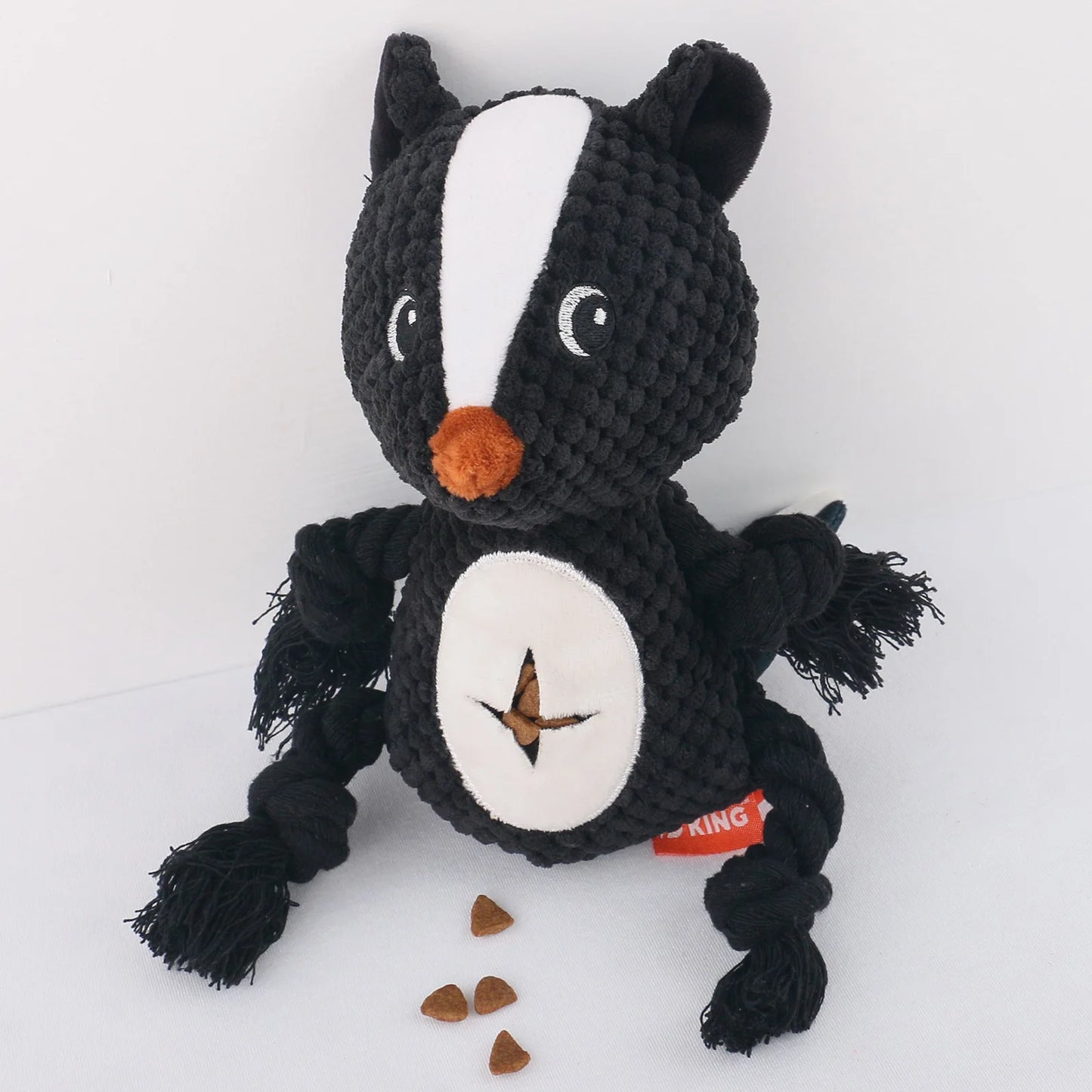 Dog Plush Toy Products Bite-resistant Plush Stuffed With Squeaky Tibetan Food Interactive Pet Dog Toy Skunk Fleece Squeak Toys