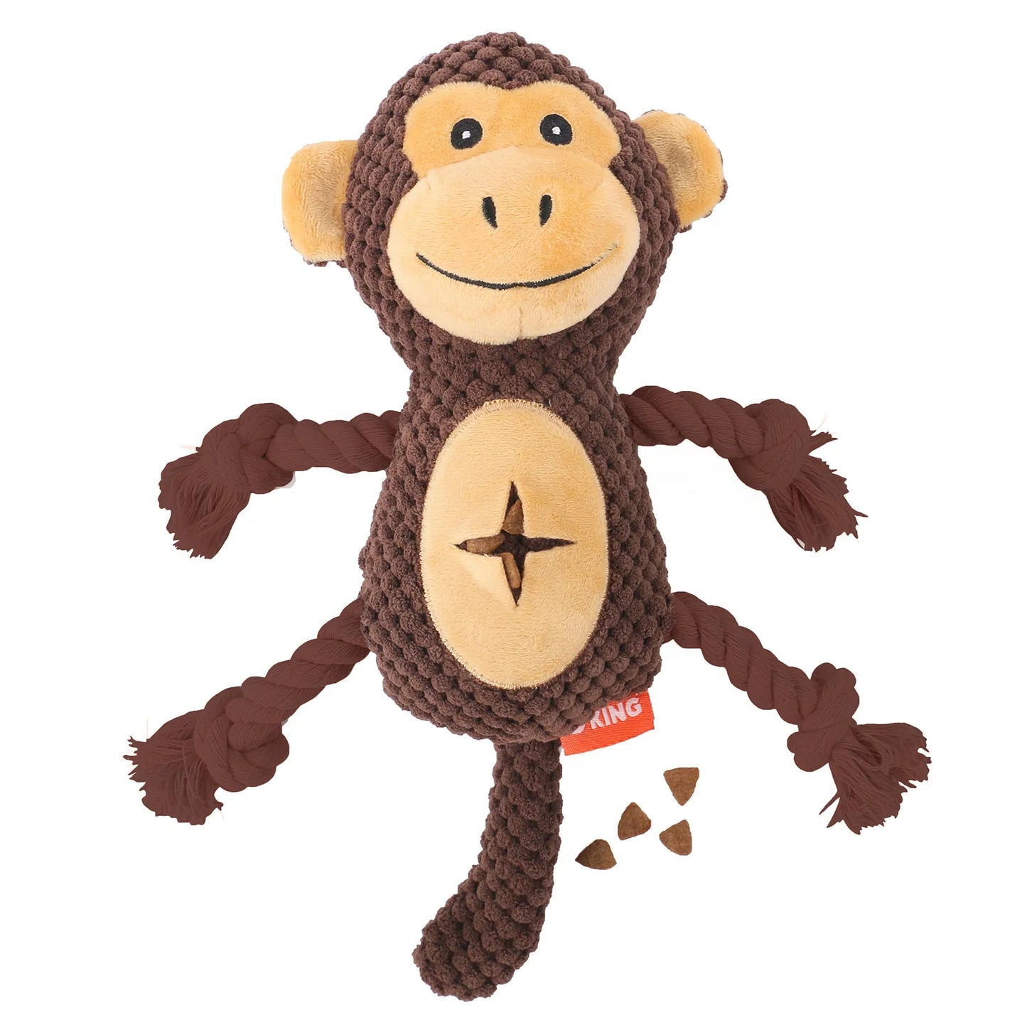 Dog Plush Toy Product With Teeth Grinding And Bite Resistant Plush Filling Squeaking And Noisy Toys Monkey Fleece Squeak Toys