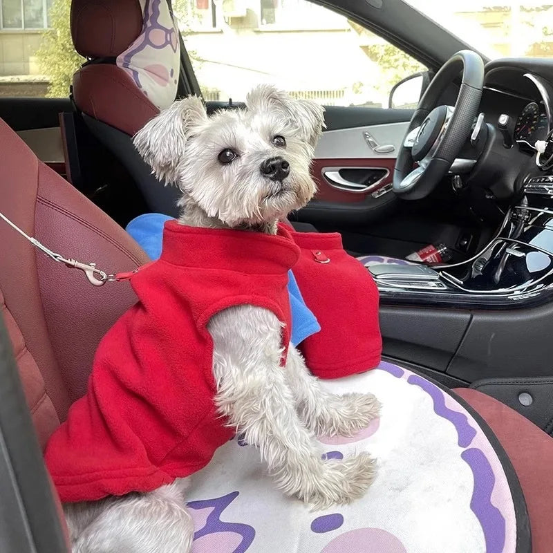 Soft Fleece Dog Vest Puppy Cat Clothes Spring Winter Outdoors Warm Vest Sweater Costumes Jacket Yorkshire Clothes For Small Dogs