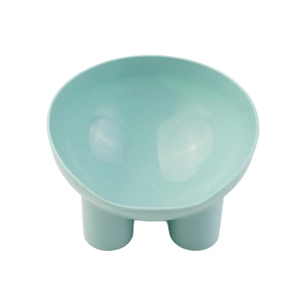 Pet Supplies Macaron Color Elephant Leg Bowl Neck Protection Oblique Mouth Cat Bowl Anti-tip Plastic Pet Bowl High-legged Cat Bo