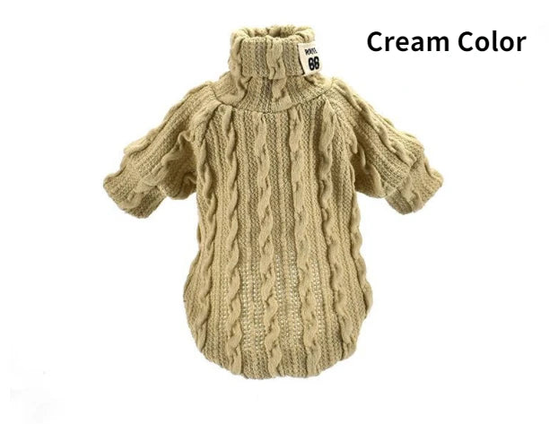 Pet Turtleneck Knitted Sweater Autumn Winter Warm Pet Puppy Dog Clothes for Small Dogs French Bulldog Dog Costume