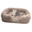Cozy Plush Dog Sofa Bed Square Beds Washable Warm Pet Cushion Orthopedic Lounger Fluffy With Zipper Cover