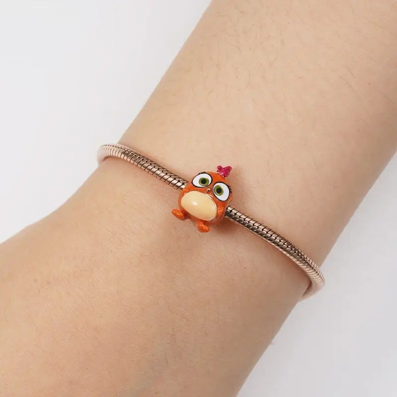 New 925 Silvering Disney Cute Bird Tiger Duck Dog Rabbit Salamander Charm Bead fit Original Bracelet Trinket DIY Women Jewelry