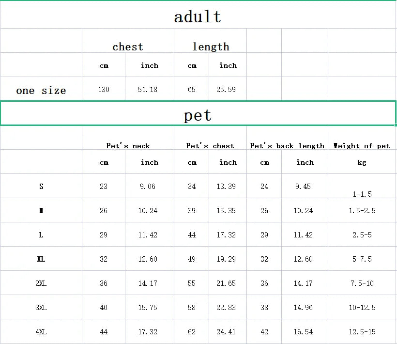 Pet Clothes  Dog Clothes Parent-child Wear Spring and Autumn Korean Version Printing Pure Cotton Two Colors Seven Sizes