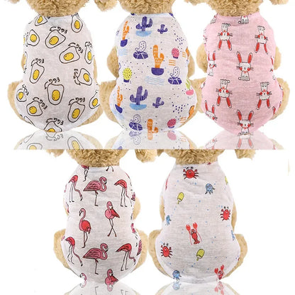2023 Hot Cute spring summer Dog Clothes Printed Camouflage Mesh Dog Vest For Small Medium Dogs Coat Jacket Puppy Costume Vest