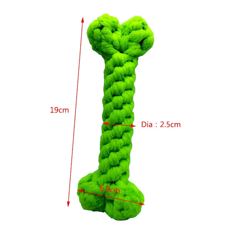 Pet Toy Chew Teething Cotton Rope Knot BonesToys For Dog Tooth Clean Ball Bite-Resistant  Dog Chew Puppy Training InteractiveToy