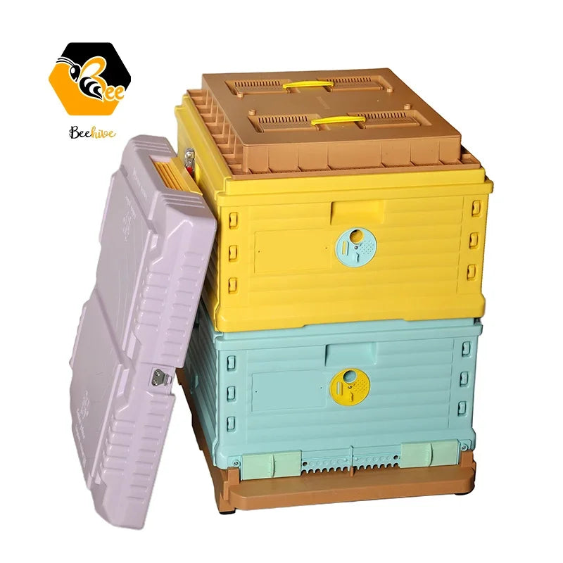 Beekeeping Equipment  2 Layer Honey Bee Hive Box 10 Frame Price Custom Kit Food Grade Color Thermo Plastic Beehive for Sale