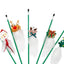 Cat Toy Cat Teaser Sticks Christmas Series Cat Stick Doll Old Reindeer Cat Stick Christmas Gift Bells Pet Supplies.