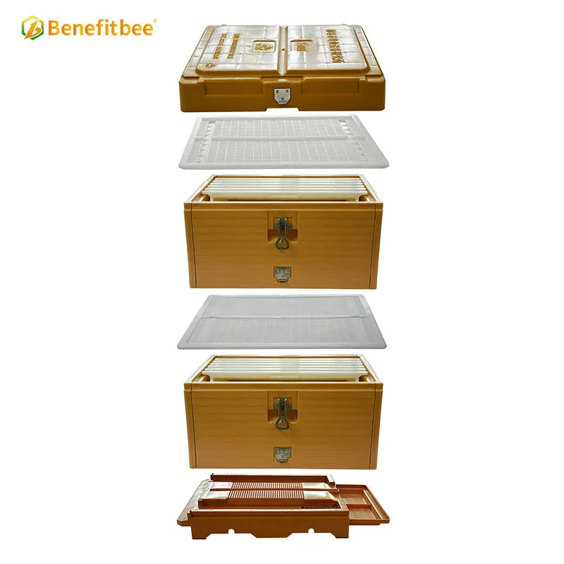 Benefitbee Polystyrene plastic bee hive box 2 layers multifunctional beehive for beekeeping